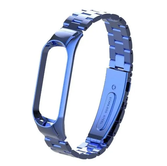 Ремешок для Xiaomi Mi Band 5 металл синий Ремешок для Xiaomi Mi Band 5 металл синий