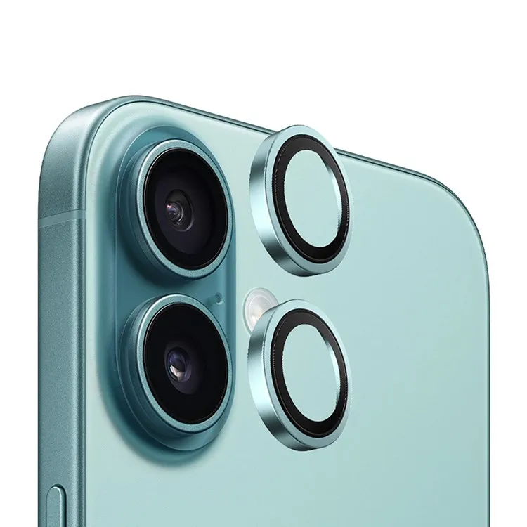 Защитное стекло на камеру для Apple iPhone 16 plus Levelo neptune green Защитное стекло на камеру для Apple iPhone 16 plus Levelo neptune green