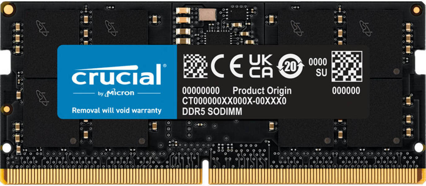 Оперативная память Crucial DDR5 4800 16Gb CL40 SODIMM Оперативная память Crucial DDR5 4800 16Gb CL40 SODIMM