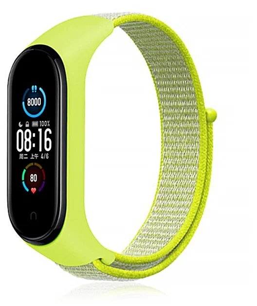 Ремешок для Xiaomi Mi Band 3/4/5/6 лимонный Ремешок для Xiaomi Mi Band 3/4/5/6 лимонный
