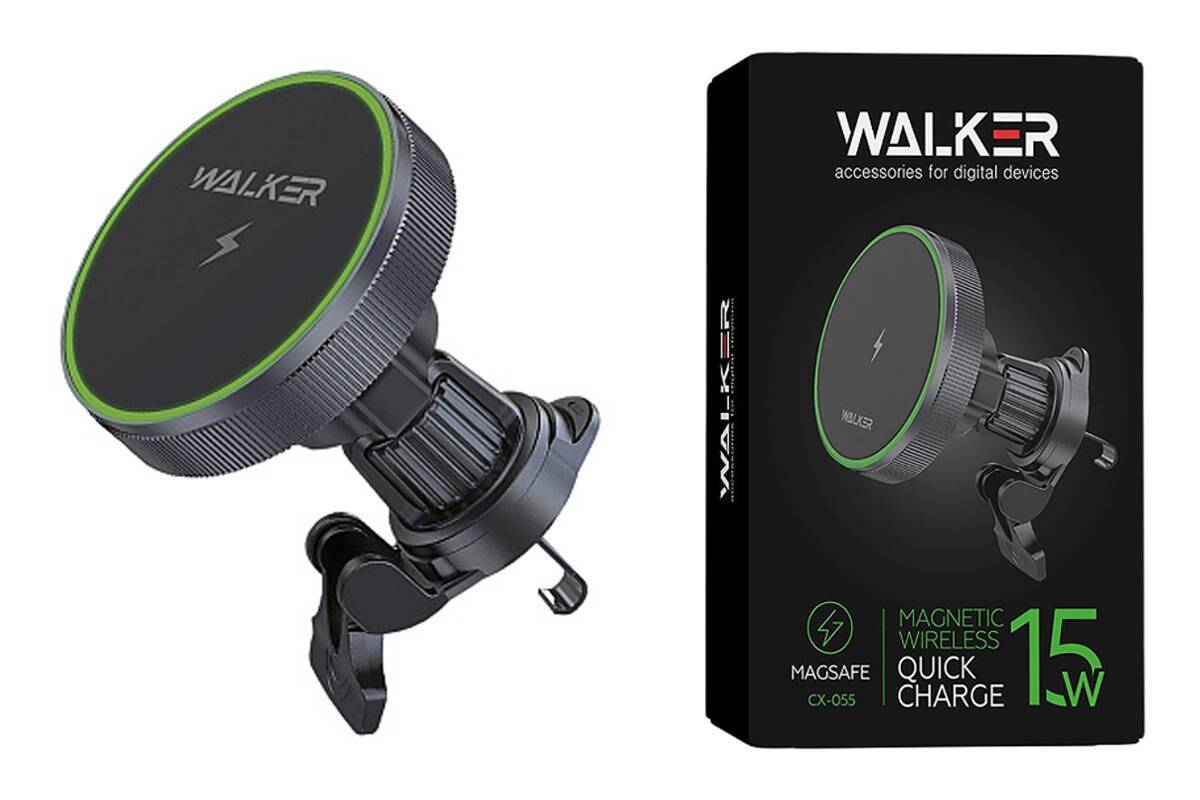 Автодержатель магнитный Walker CX-055 черный Автодержатель магнитный Walker CX-055 черный